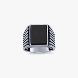 Black Onyx and Sterling Ring