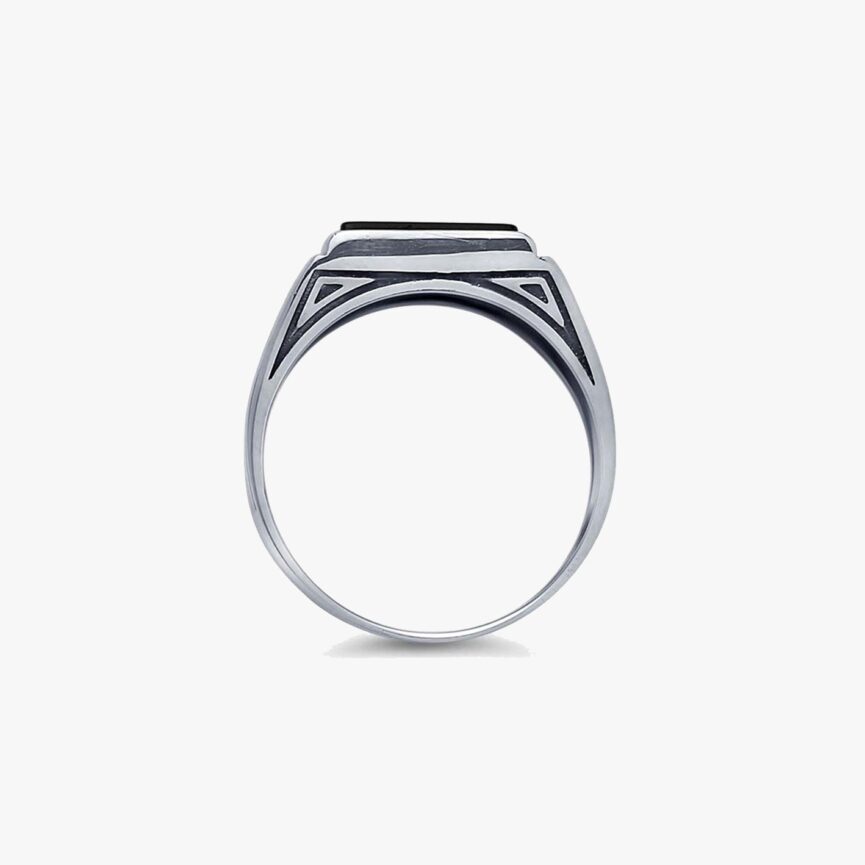 Black Onyx and Sterling Ring