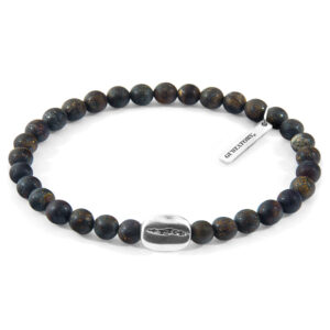 Brown Bronzite GUSTATORY Coffee Bean Silver and Stone Bracelet