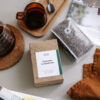 Midnight Black GUSTATORY Coffee Moka Pot Silver and Braided Leather Bracelet