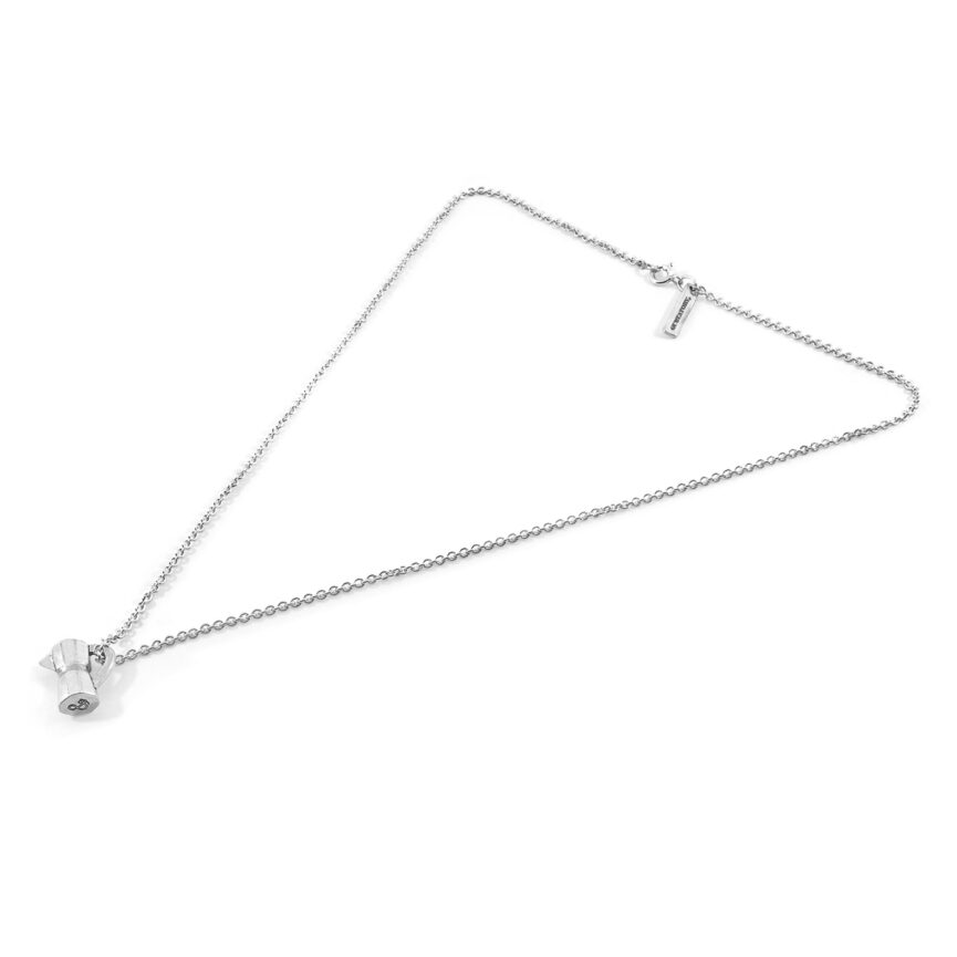 GUSTATORY Coffee Moka Pot Silver Necklace Pendant