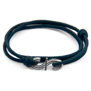 Iron Grey Mr Shaw Signature Silver and Rope Bracelet