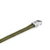 Khaki Green Cromer Silver and Rope Bracelet