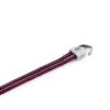 Aubergine Purple Cromer Silver and Rope Bracelet