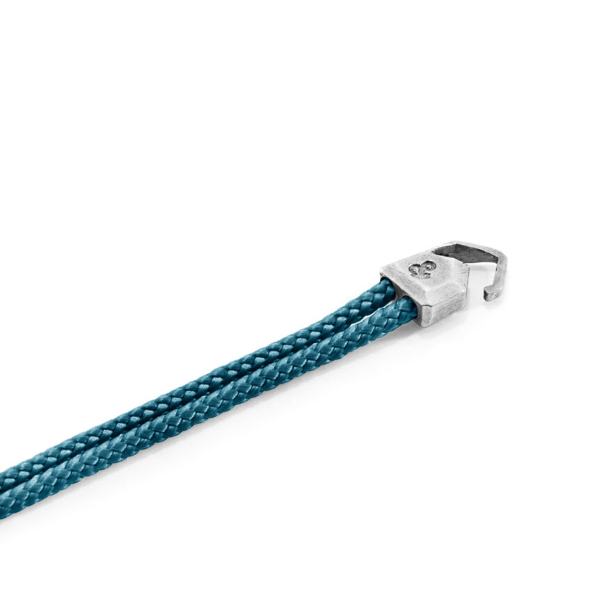 Ocean Blue Cromer Silver and Rope Bracelet