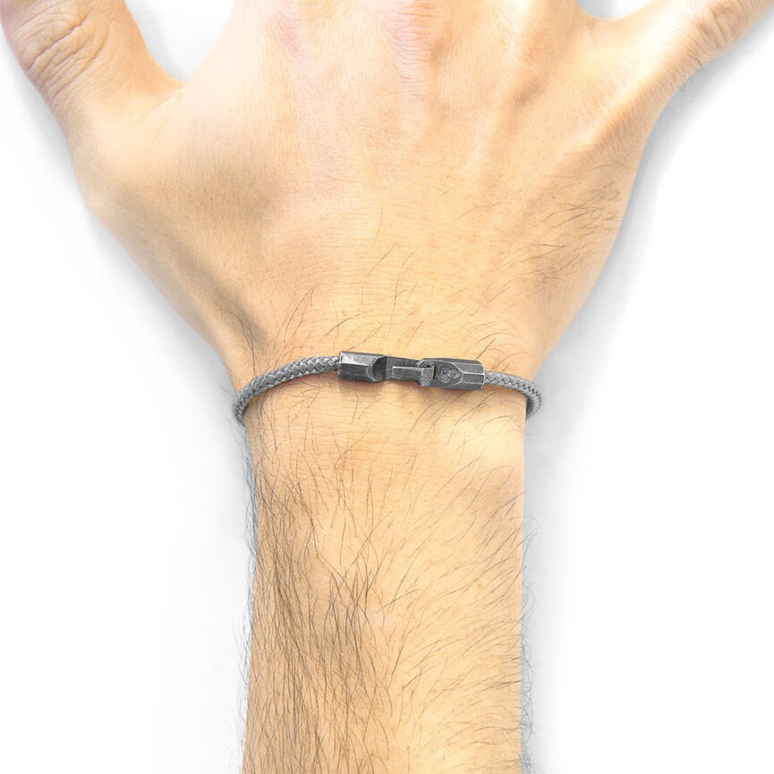 Classic Grey Talbot Silver and Rope Bracelet