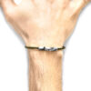 Racing Green Talbot Silver and Round Leather Bracelet