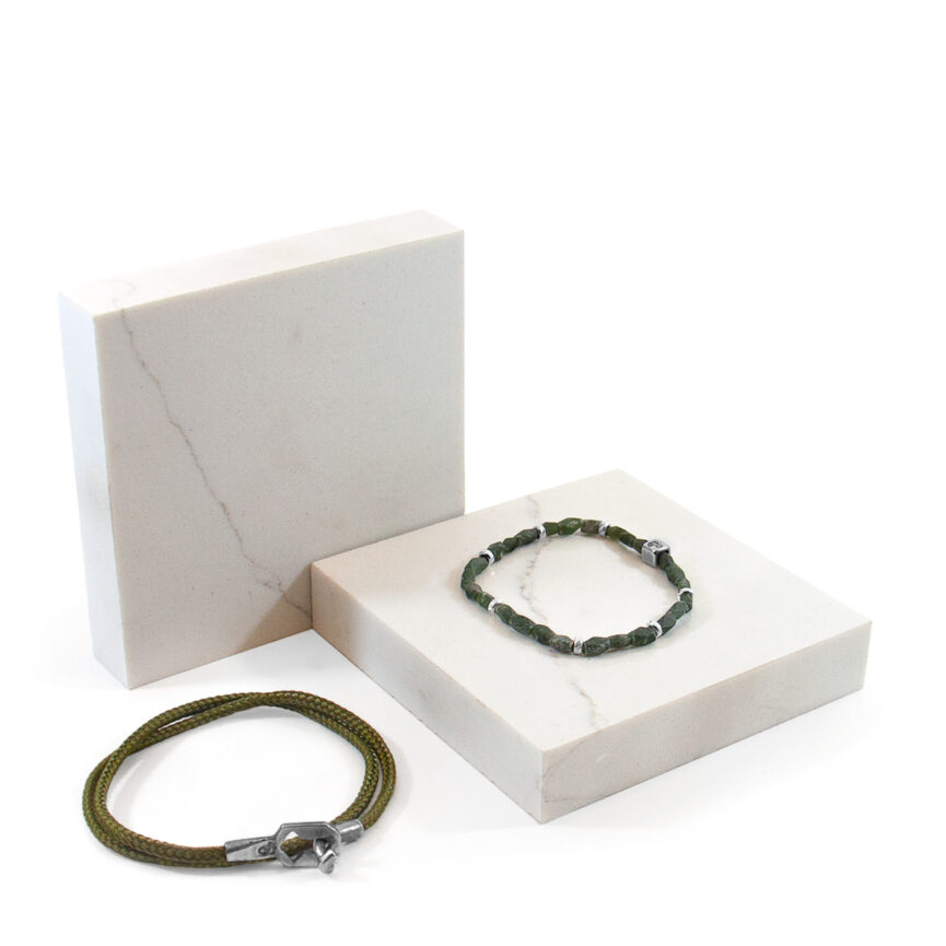 Green Jade Tekapo Silver and Stone Bracelet