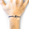 Navy Blue Cullen Silver and Rope Bracelet