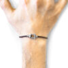 Dark Brown Cullen Silver and Braided Leather Bracelet