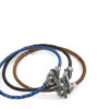 Fern Green Cullen Silver and Braided Leather Bracelet