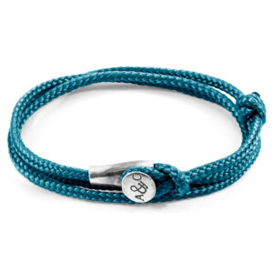 Ocean Blue Dundee Silver and Rope Bracelet
