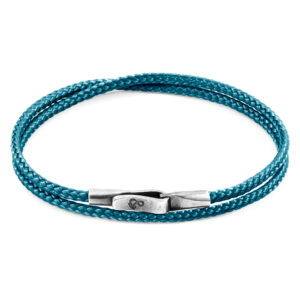 Ocean Blue Liverpool Silver and Rope Bracelet