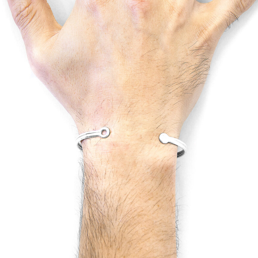 Bartlett Inline Midi Geometric Silver Bangle