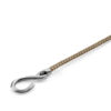 Sand Brown Heysham Silver and Rope Bracelet