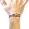 Sand Brown Heysham Silver and Rope Bracelet