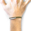 Khaki Green Hove Silver and Rope Bracelet