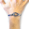 Indigo Blue Alderney Silver and Braided Leather Bracelet