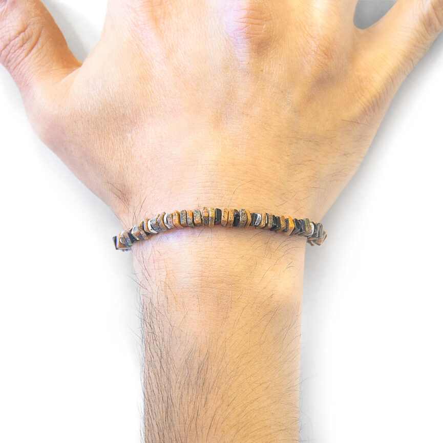 Red Unakite Innot Silver and Stone Bracelet