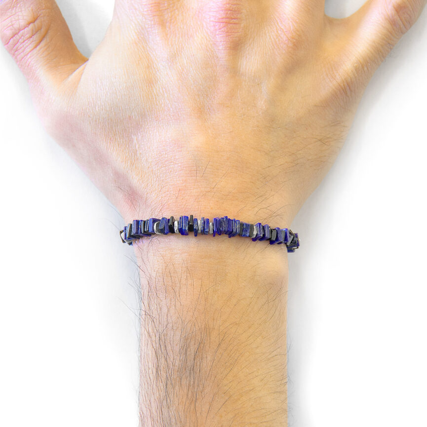 Blue Lapis Lazuli Innot Silver and Stone Bracelet