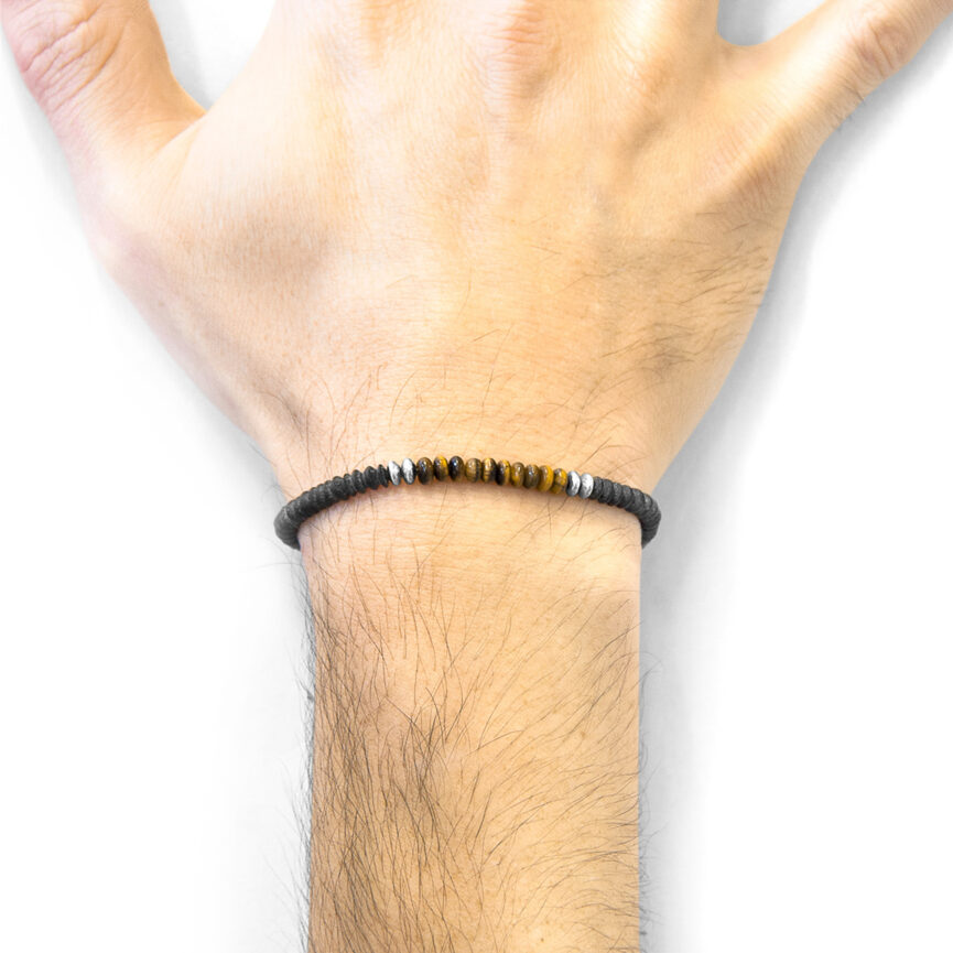 Brown Tigers Eye Paralana Silver and Stone Bracelet