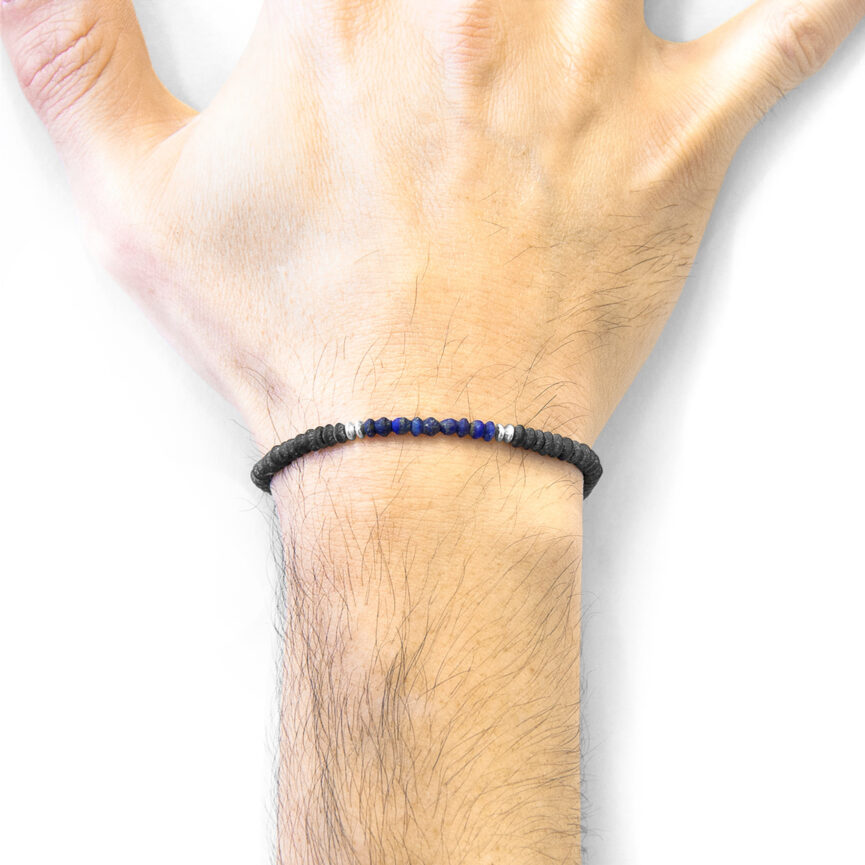 Blue Lapis Lazuli Paralana Silver and Stone Bracelet