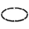 Black Lava Tekapo Silver and Stone Bracelet