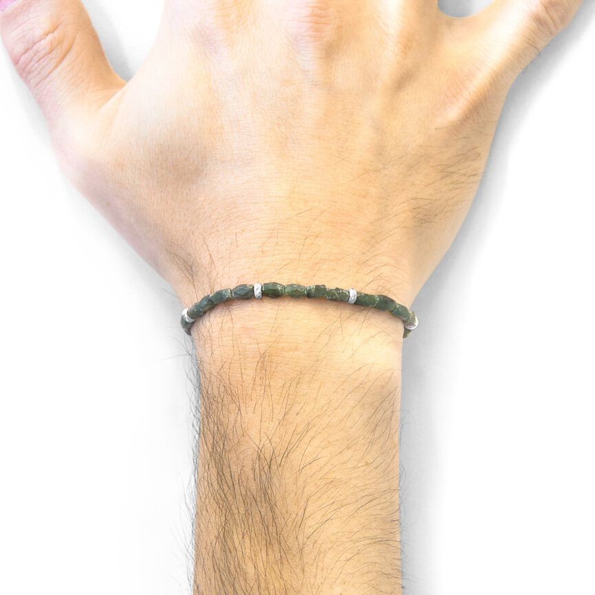 Green Jade Tekapo Silver and Stone Bracelet