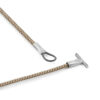 Sand Brown Cambridge Silver and Rope Bracelet