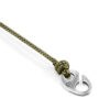 Khaki Green Windsor Silver and Rope Bracelet