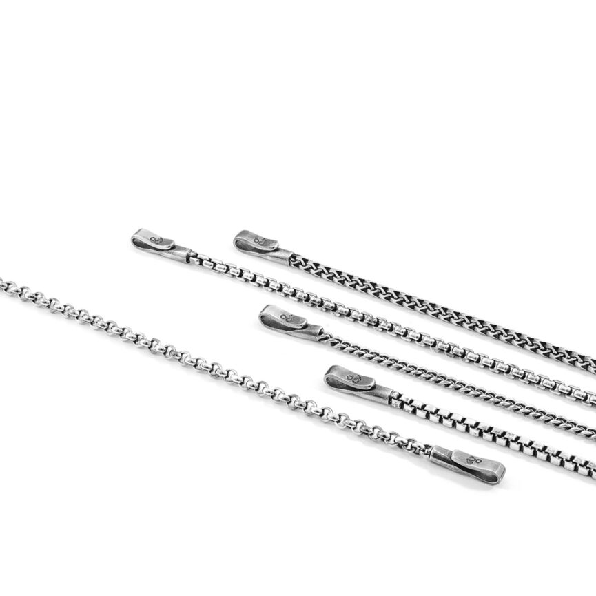Crossjack Double Sail Silver Chain Bracelet