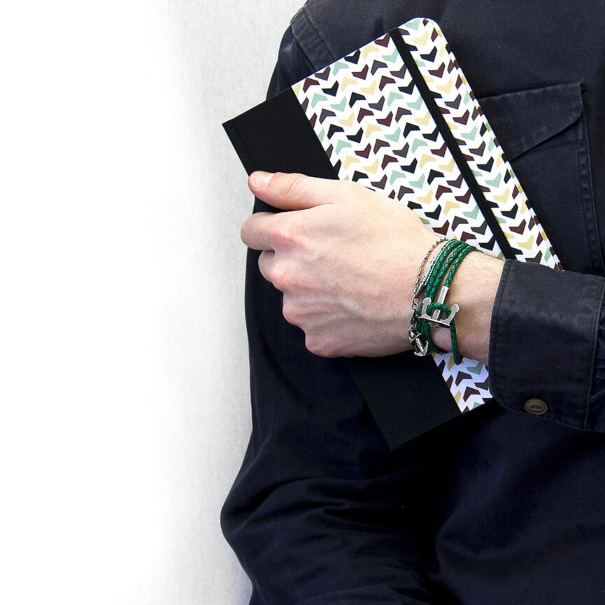 Fern Green Union Anchor Silver and Braided Leather Bracelet