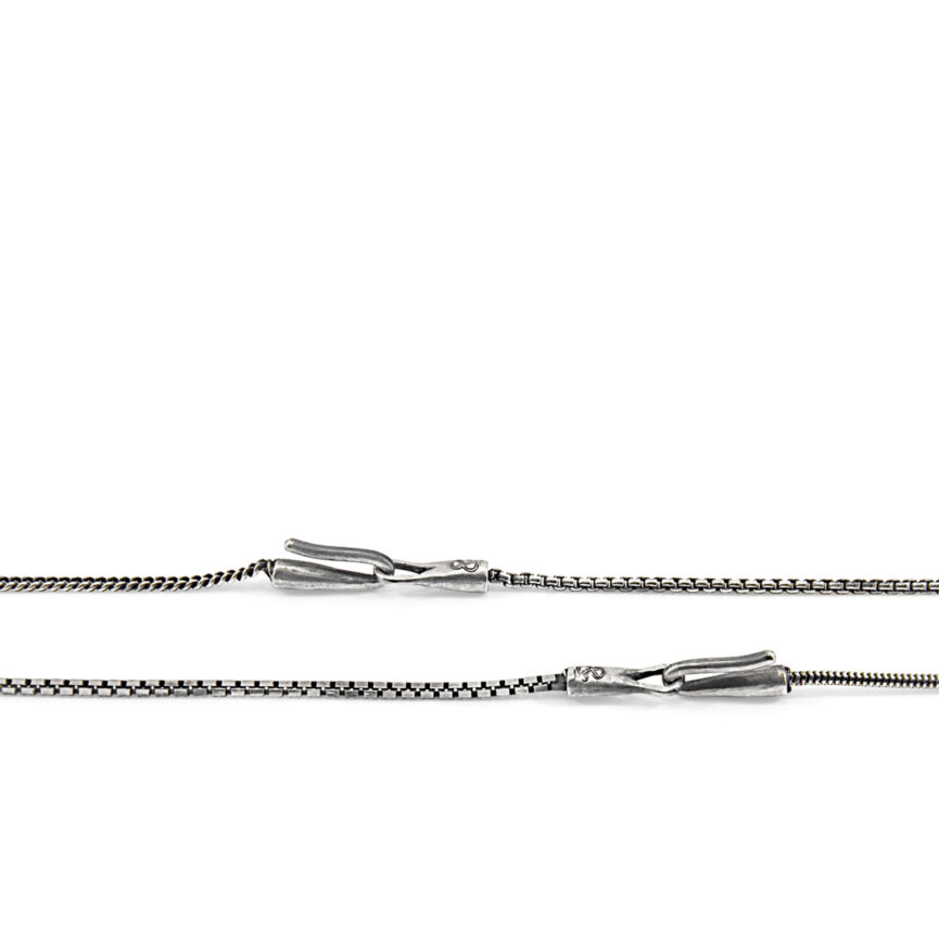 Lateen Sail Silver Chain SKINNY Bracelet