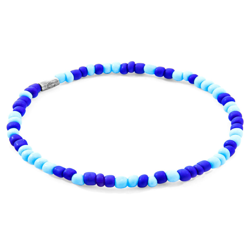 Blue - Turquoise Jack Silver and Glass SKINNY Bracelet