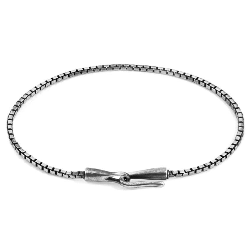 Lateen Sail Silver Chain SKINNY Bracelet