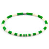 Green - Off White Noah Silver and Vinyl Disc SKINNY Bracelet