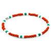 Red - White Oscar Silver and Glass SKINNY Bracelet