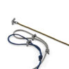 Navy Blue William Silver and Rope SKINNY Bracelet
