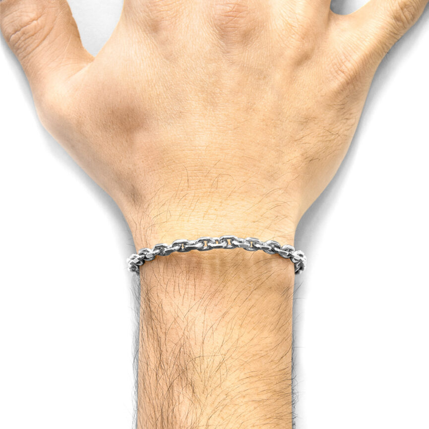 Halyard Sail Silver Chain Bangle