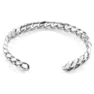 Jib Sail Silver Chain Bangle