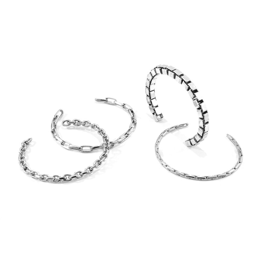 Staysail Sail Silver Chain Bangle