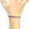 Multicoloured Kariba Silver and Vinyl Disc Macrame Bracelet