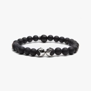 Large Sterling Bead Shields Bracelet