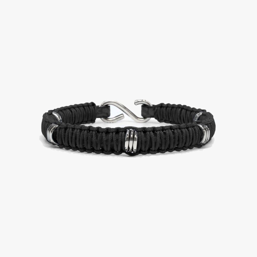 Braided Cord, Sterling Coils