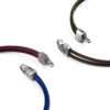 Raven Black Cromer Silver and Round Leather Bracelet