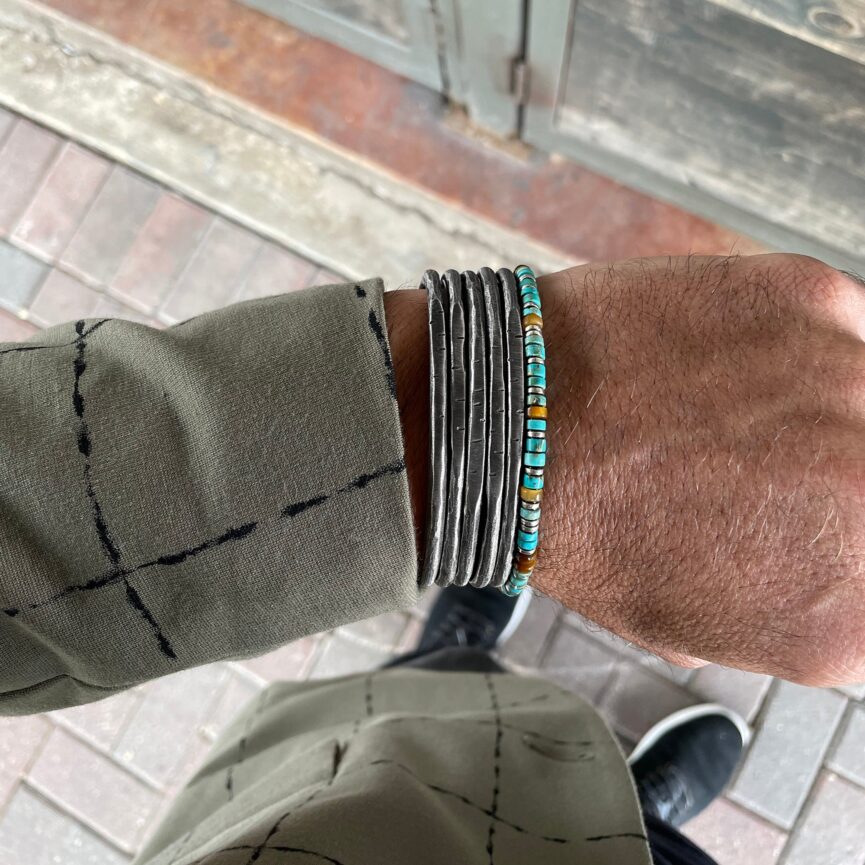 Cuff and Turquoise Stack