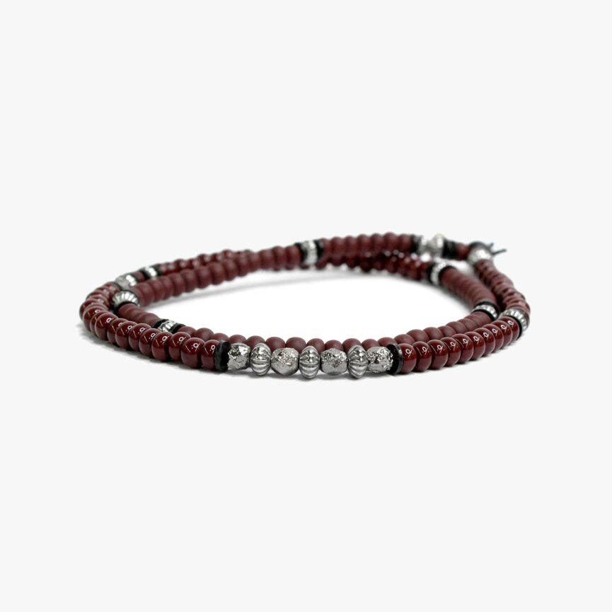 Matte and Polished Czech Glass Double