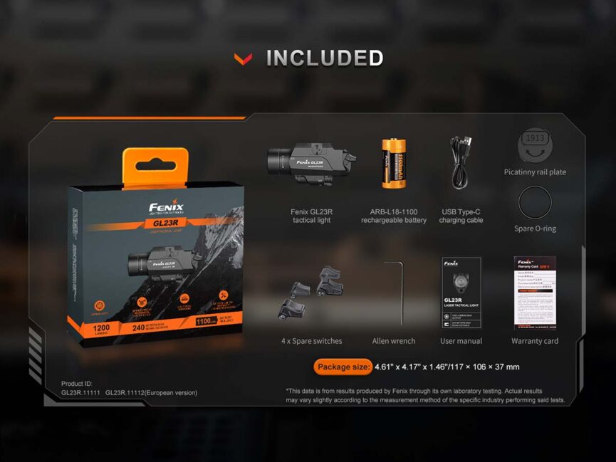 Fenix GL23R Rechargeable Weapon Light