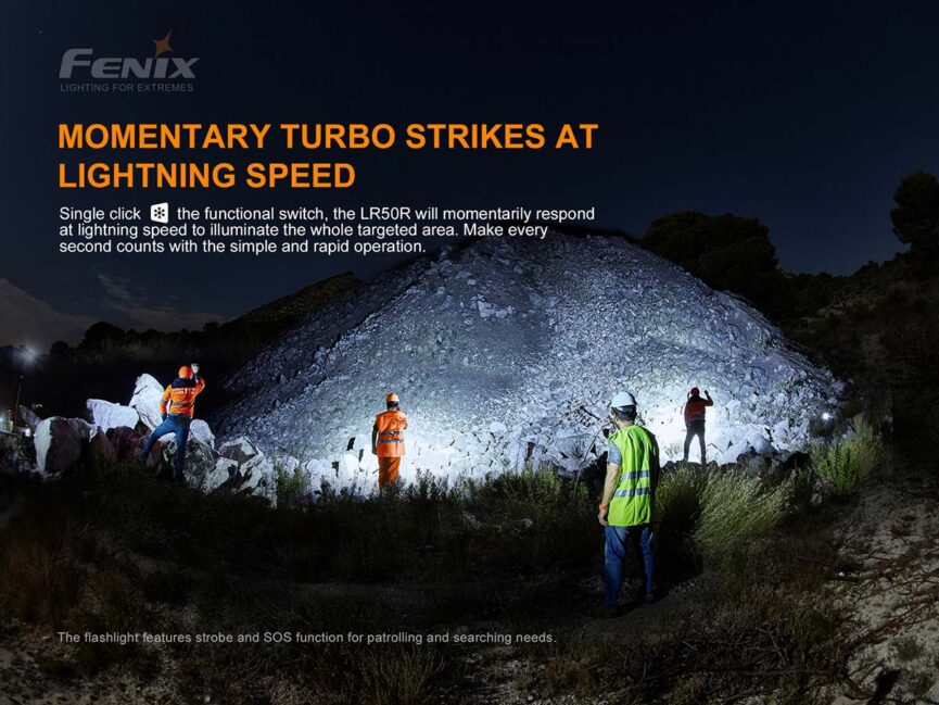 Fenix LR50R Flashlight - 12000 Lumen Spotlight