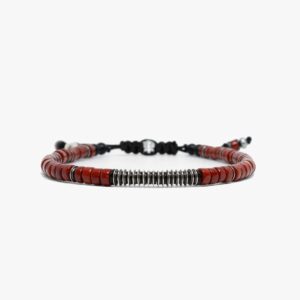 Red Jasper, Sterling Disc Stack